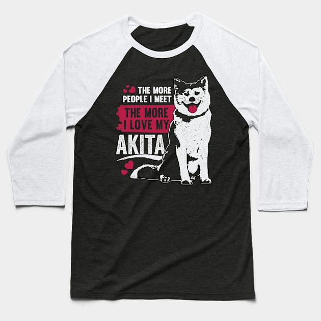 Akita Inu Dog Lover Gift Baseball T-Shirt by Dolde08